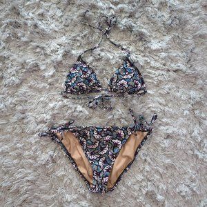 J.Crew Tropical Sea Fan String Bikini Top & Bottom XS